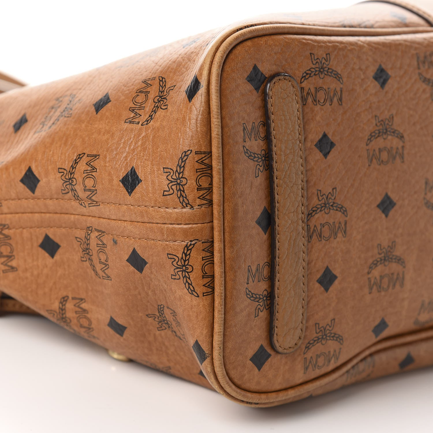 MCM Visetos Medium Liz Reversible Shopper Tote Cognac 6 of 21