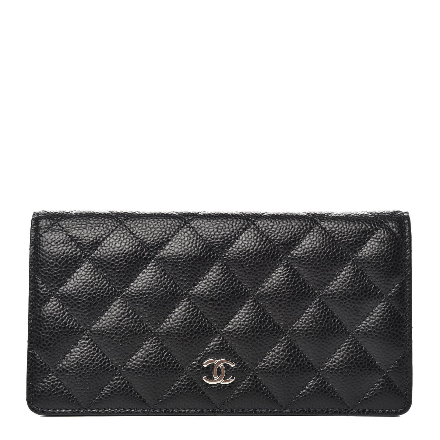 Caviar Quilted Yen Wallet Black