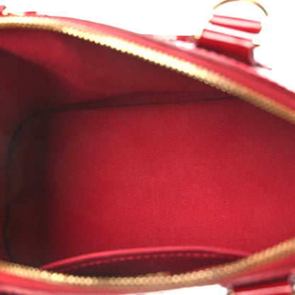 Louis Vuitton Vernis Rayures Alma BB Pomme D'Amour 5 of 8