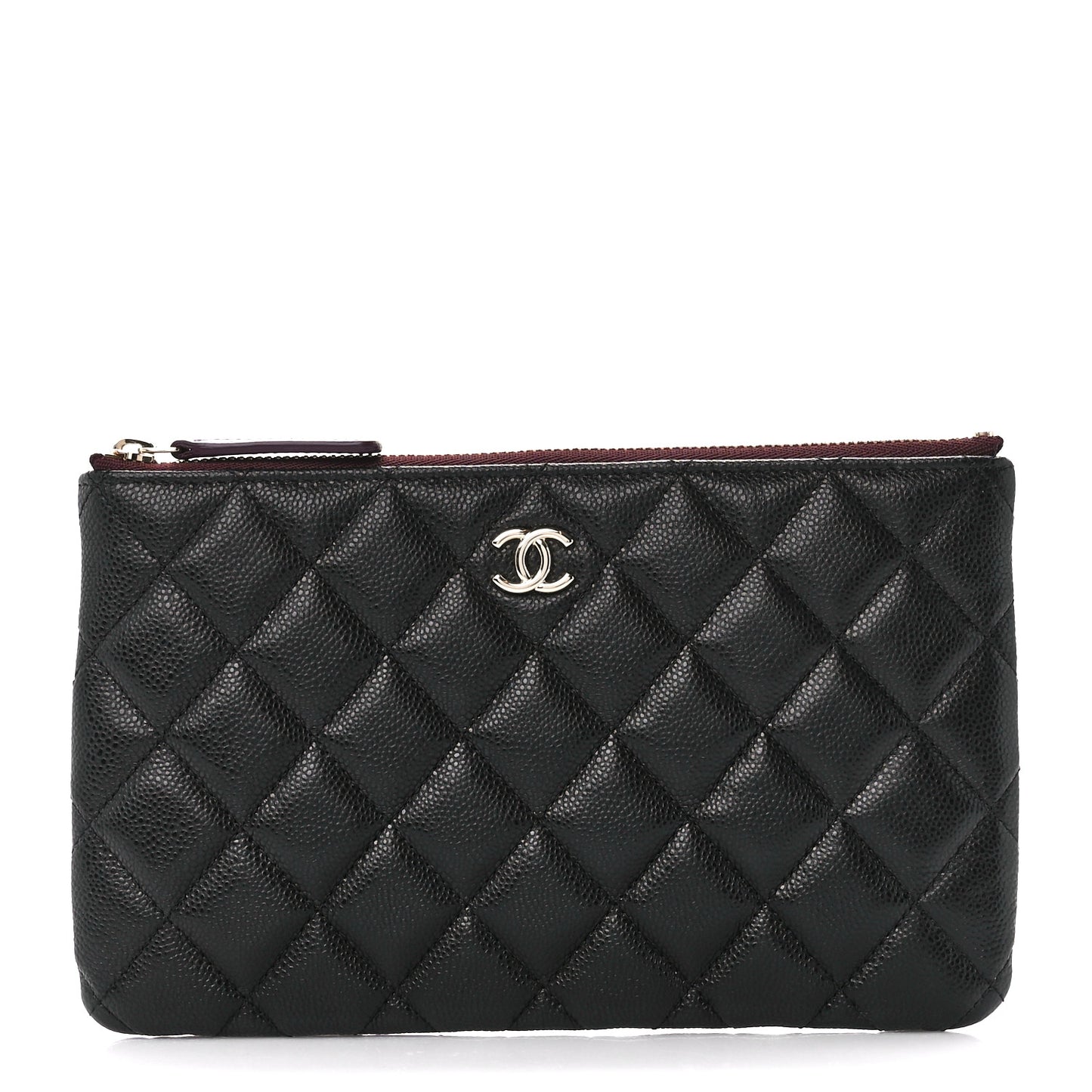 Caviar Quilted Cosmetic Case Black