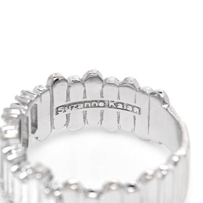 Suzanne Kalan 18K White Gold Diamond Fireworks Ring 56 7.5 8 of 10