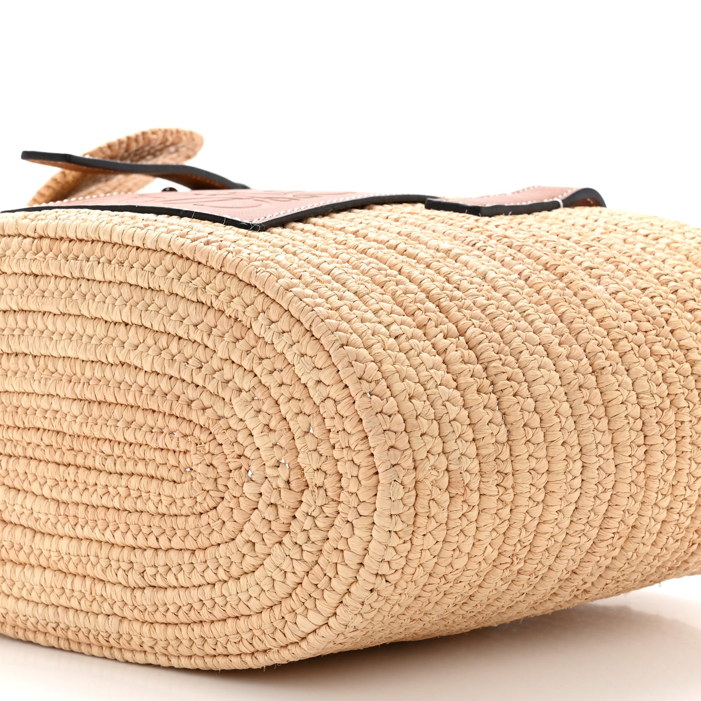Raffia Small Elephant Basket Tote Bag Natural Tan