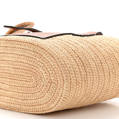 Loewe Raffia Small Elephant Basket Tote Bag Natural Tan 10 of 12