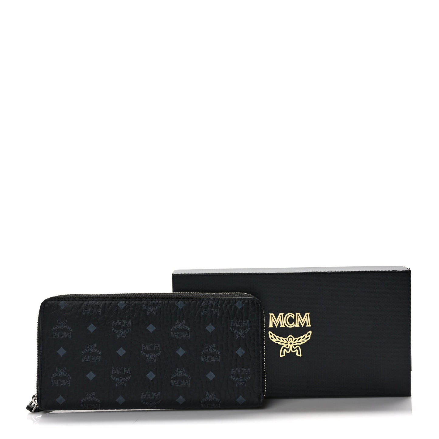 Visetos Large Zip Around Wallet Black