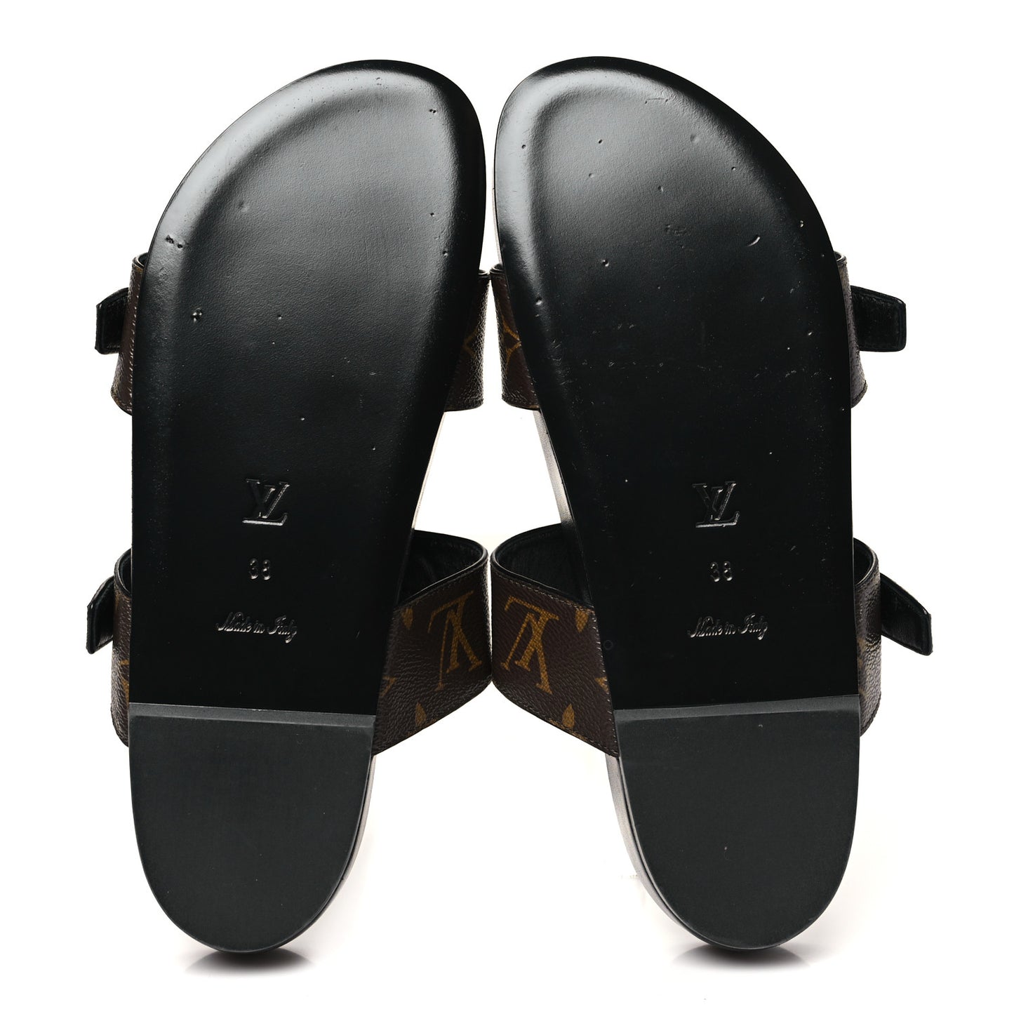 Monogram Bom Dia Mule Sandals 38 Black
