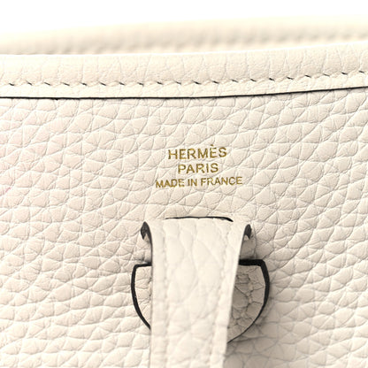 Hermes Taurillon Clemence Amazone Evelyne TPM New White 6 of 12