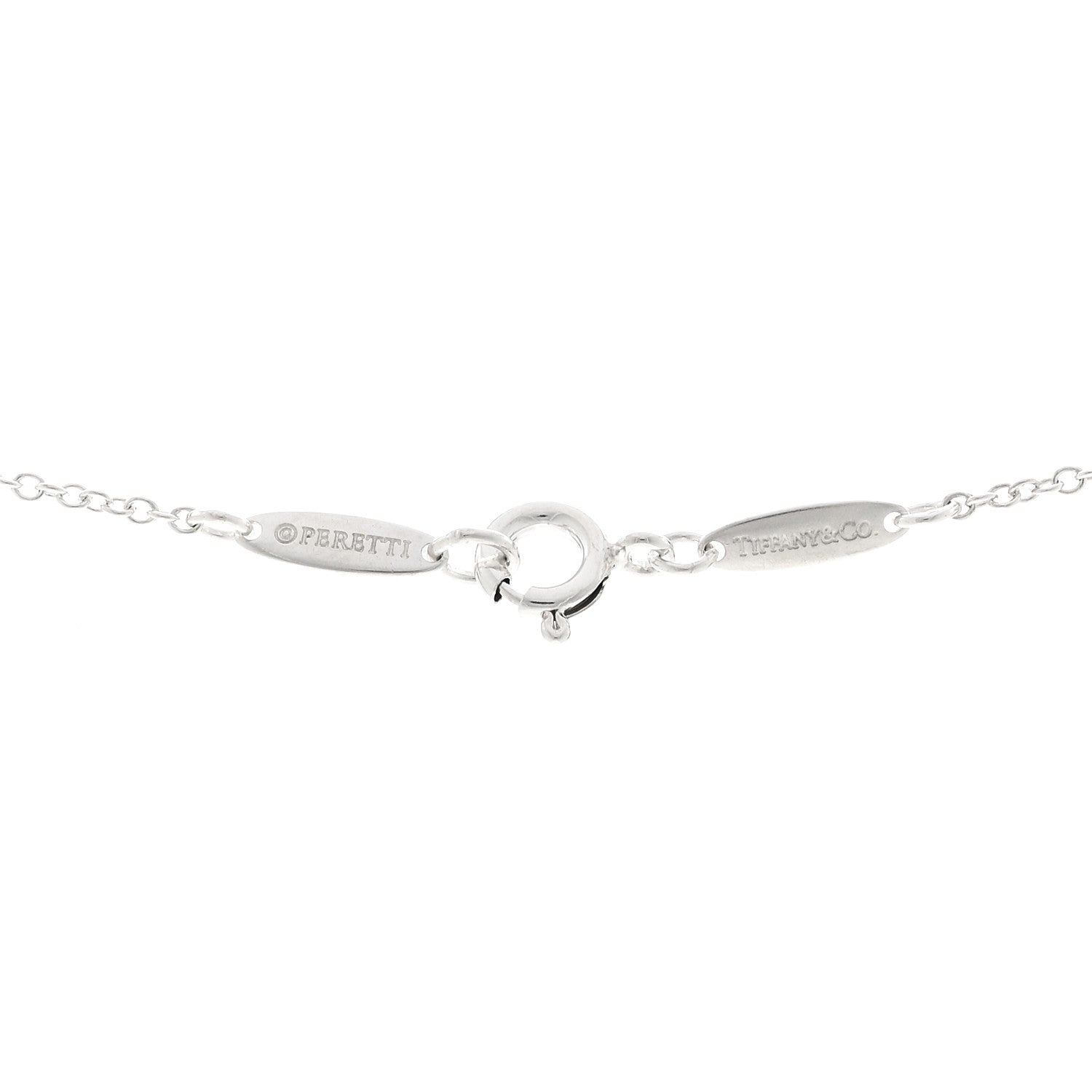 Tiffany Sterling Silver Elsa Peretti 11mm Open Heart Pendant Necklace 5 of 5