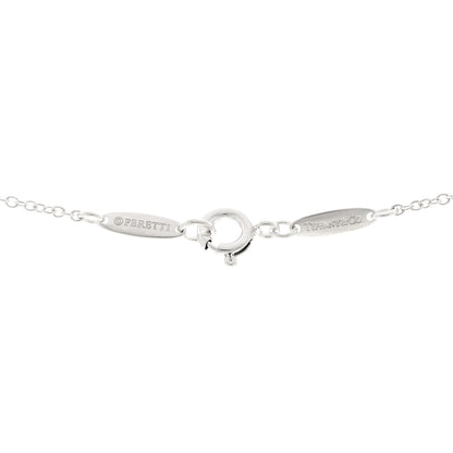 Tiffany Sterling Silver Elsa Peretti 11mm Open Heart Pendant Necklace 5 of 5