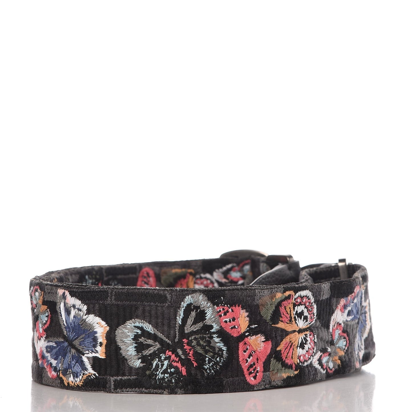 Canvas Camubutterfly Rockstud Guitar Strap Multicolor