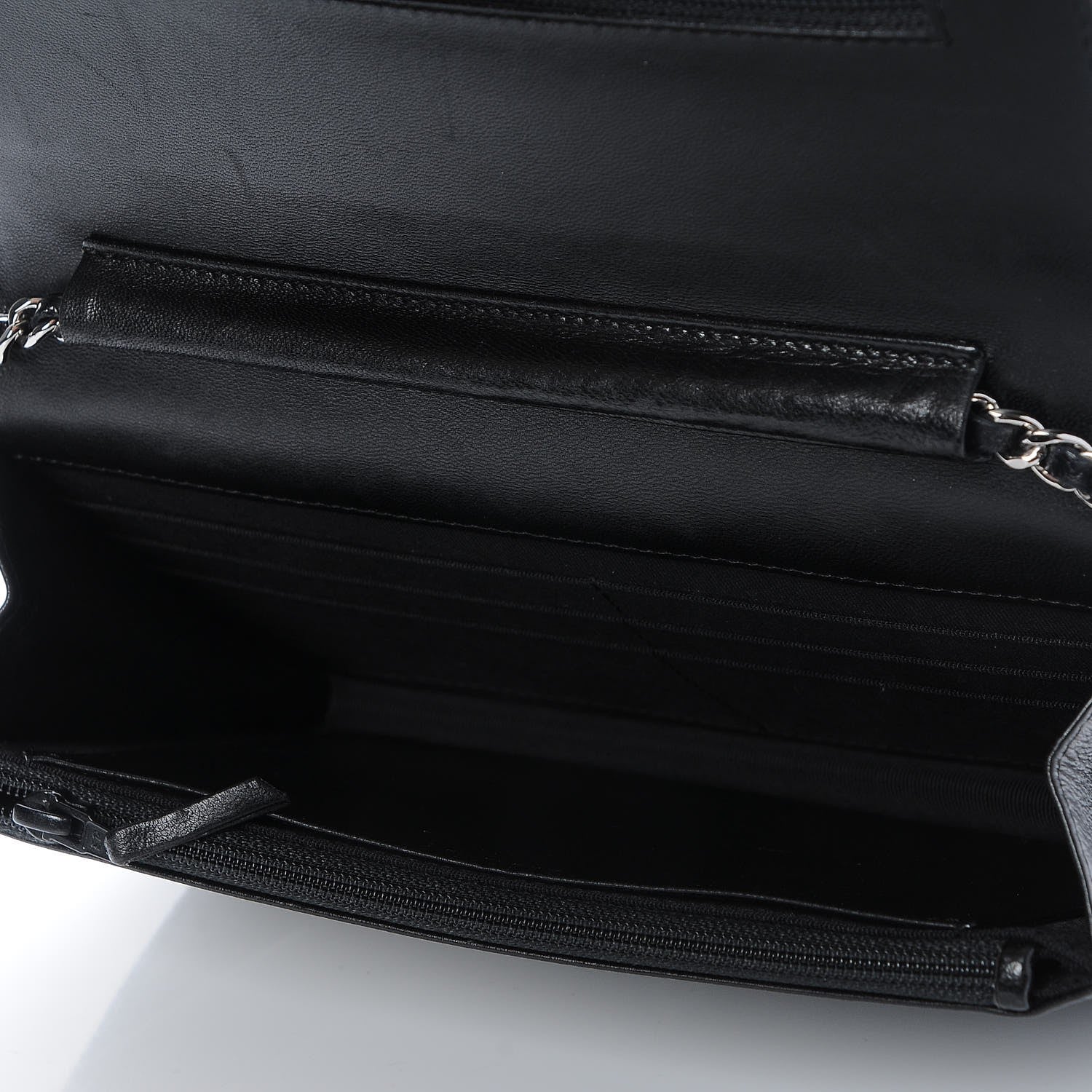 Chanel Lambskin Quilted Wallet On Chain WOC Black 5 of 10