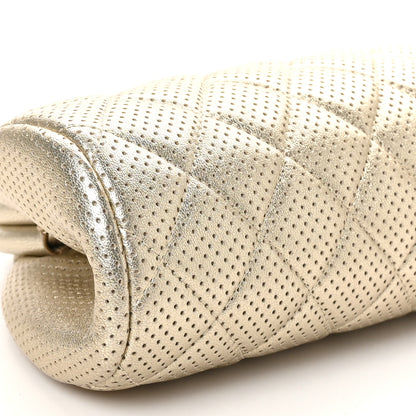 Chanel Metallic Lambskin Perforated Timeless Clutch  Gold 9 of 10