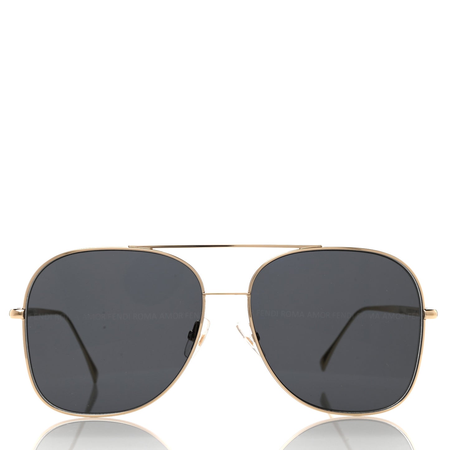 Metal Aviator Sunglasses FF 0378/G/S Black