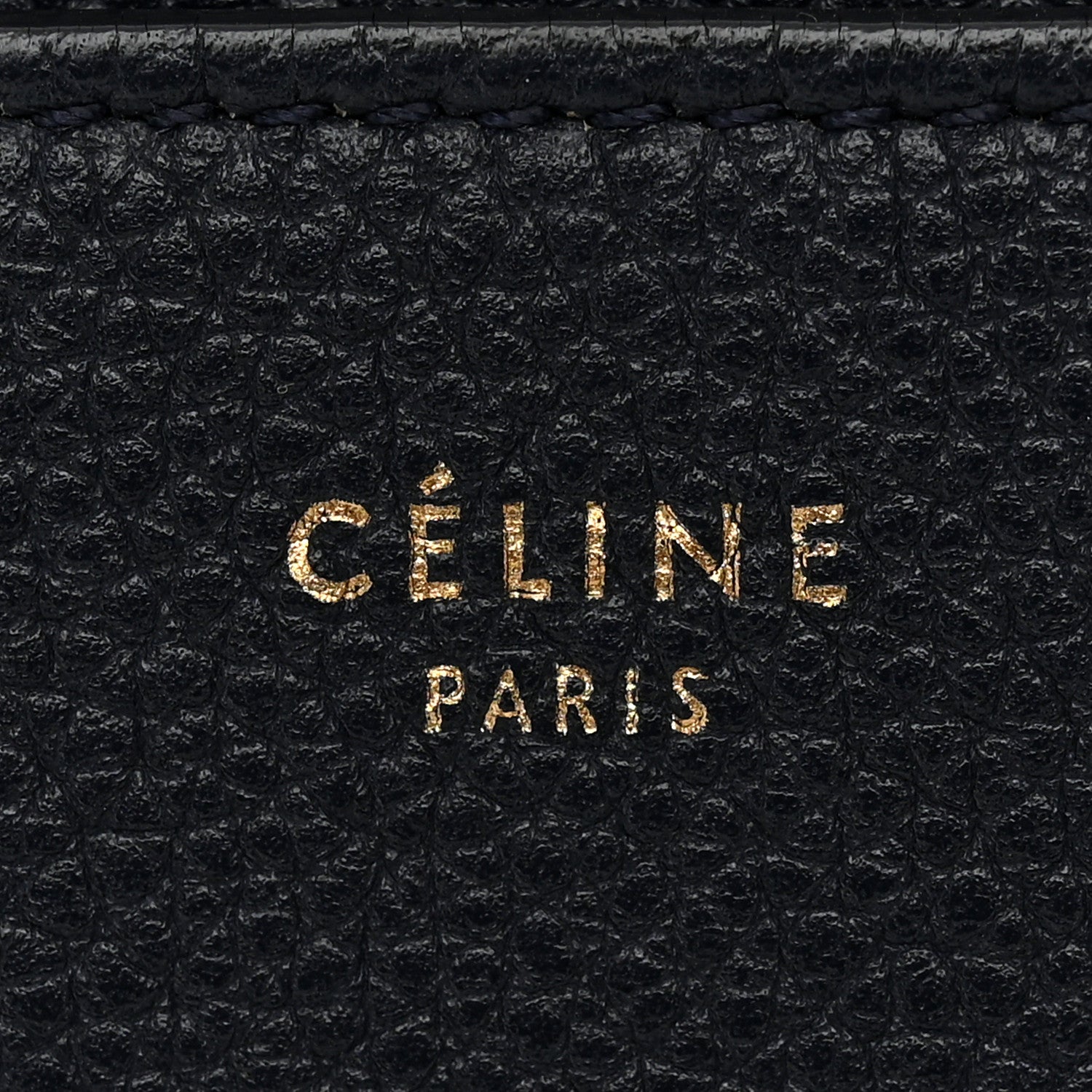 Celine Soft Grained Calfskin Sangle Bucket Bag Navy Blue 6 of 15
