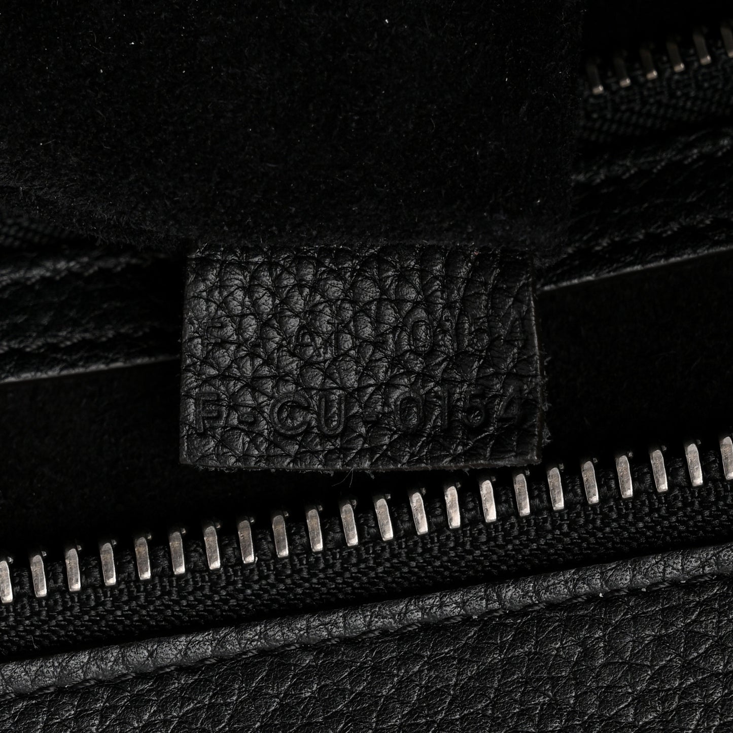 Drummed Calfskin Mini Luggage Black