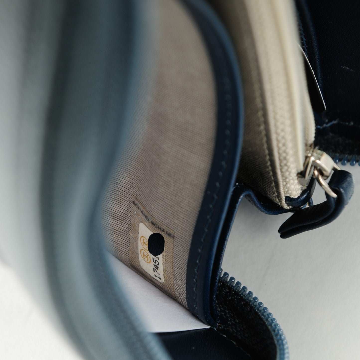 Caviar CC Timeless Large Zip Around Wallet Grey