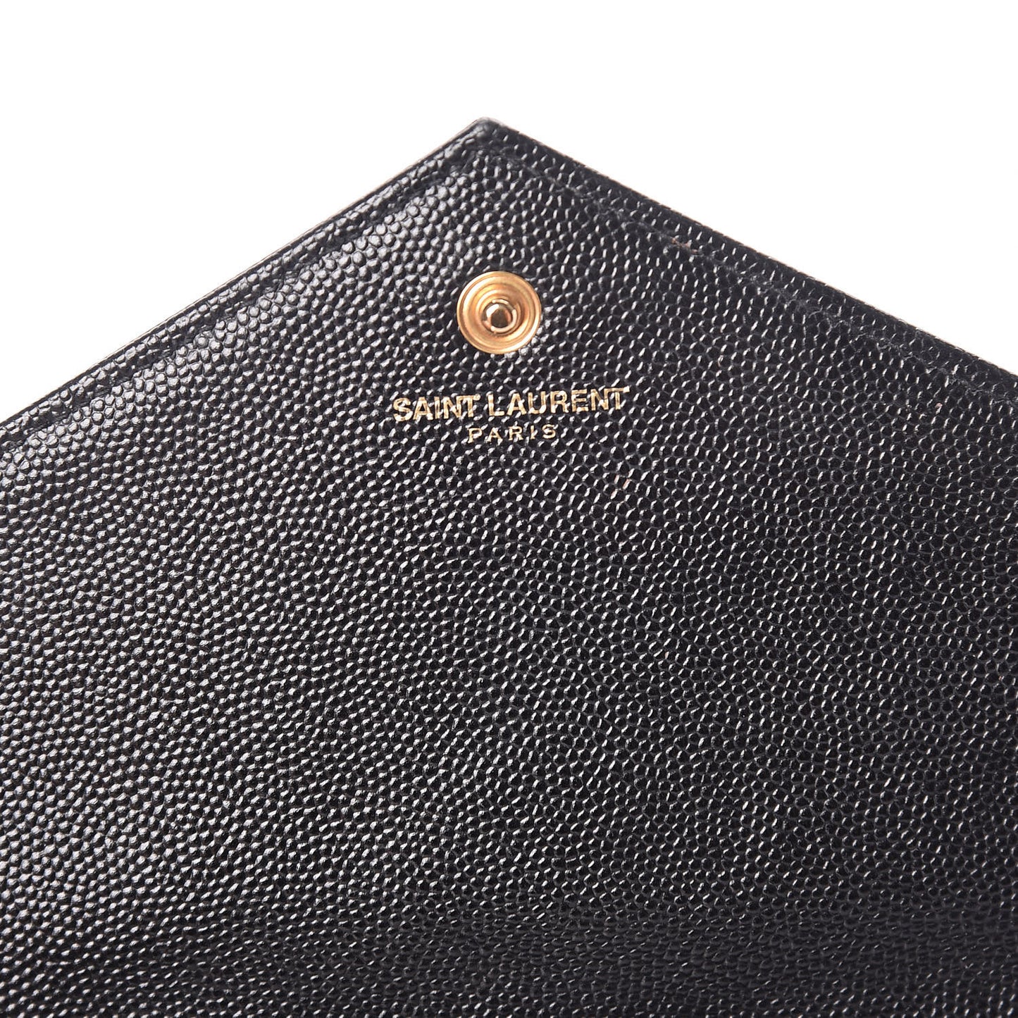 Grain De Poudre Matelasse Chevron Monogram Chain Wallet Black