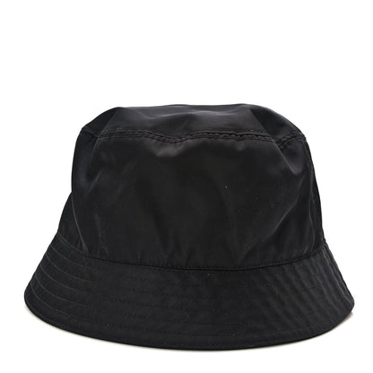 Prada Nylon Crystal Metal Triangle Logo Lightning Bucket Hat M Black 6 of 8