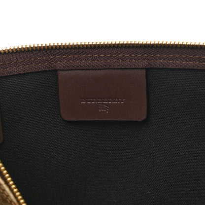 Burberry Haymarket Check Duffle Bag Dark Brown 6 of 14