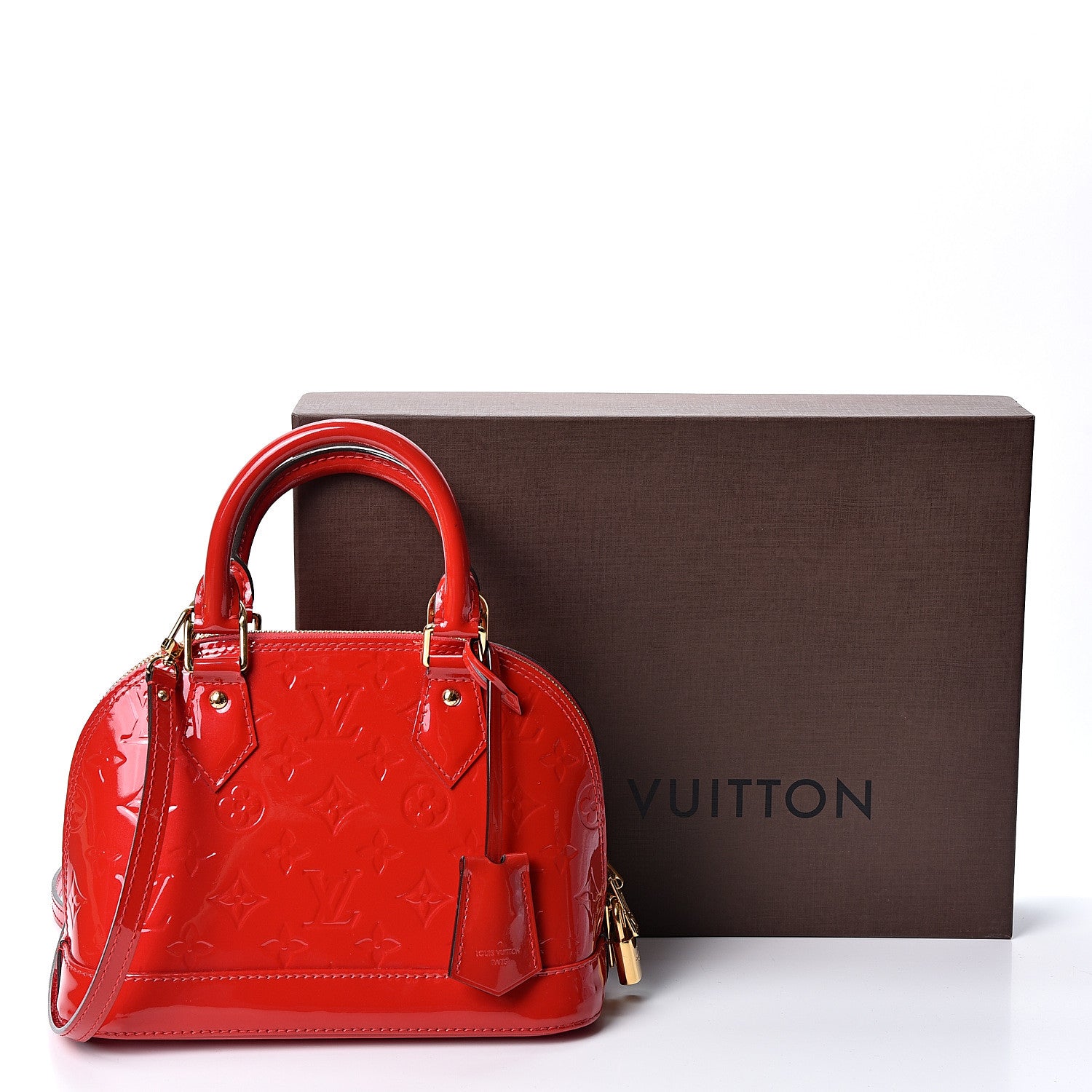 Louis Vuitton Vernis Alma BB Cherry 10 of 10