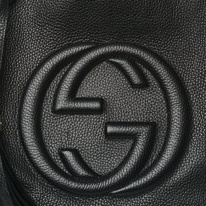 Gucci Pebbled Calfskin Medium Soho Chain Shoulder Bag Black 8 of 10