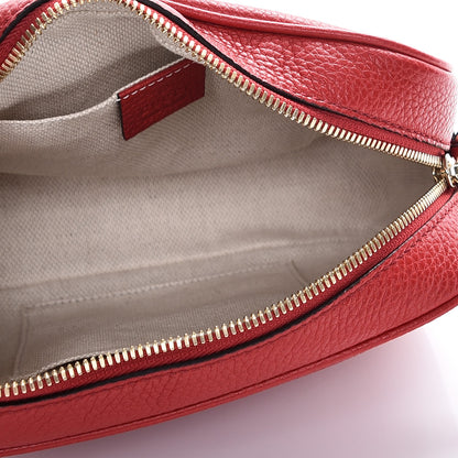 Gucci Pebbled Calfskin Small Soho Disco Bag Tabasco Red 5 of 7