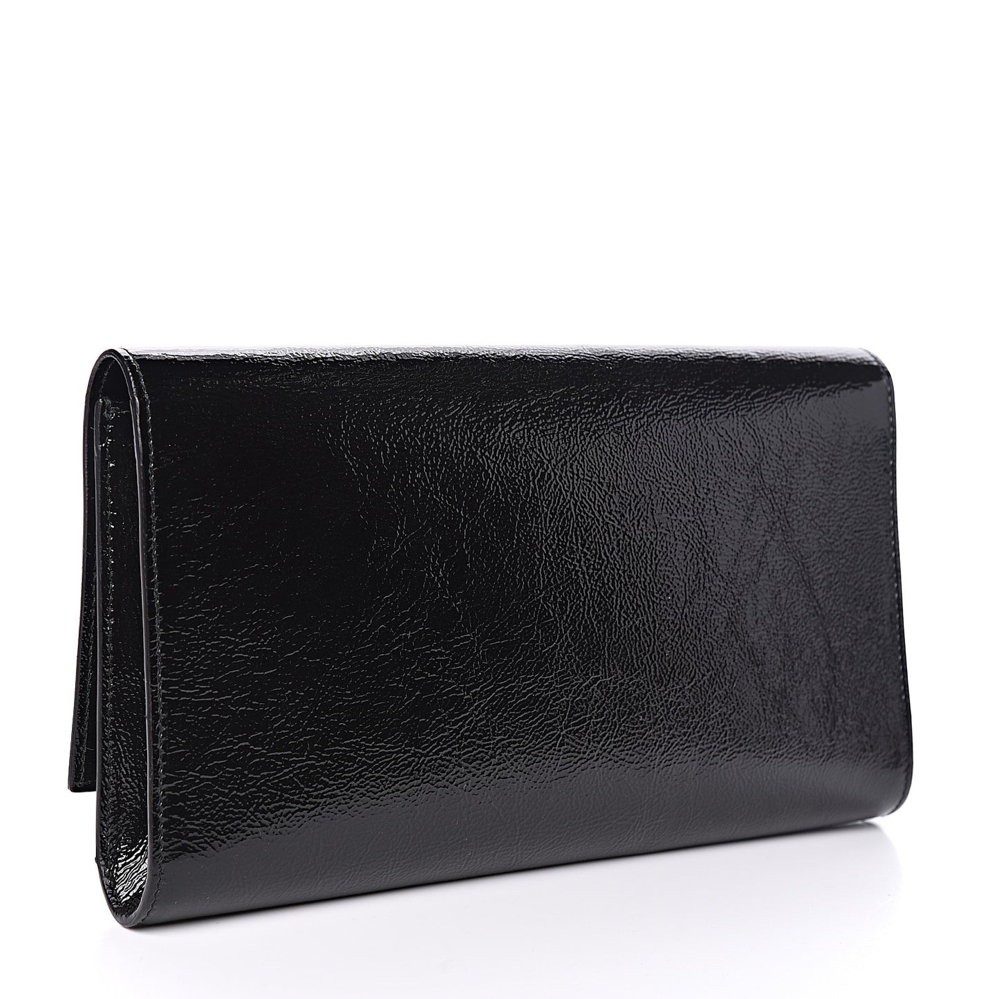 Textured Patent Monogram Large Belle De Jour Clutch Black