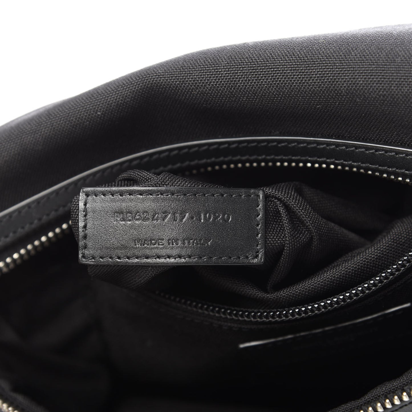 Canvas Calfskin City Belt Bag Black