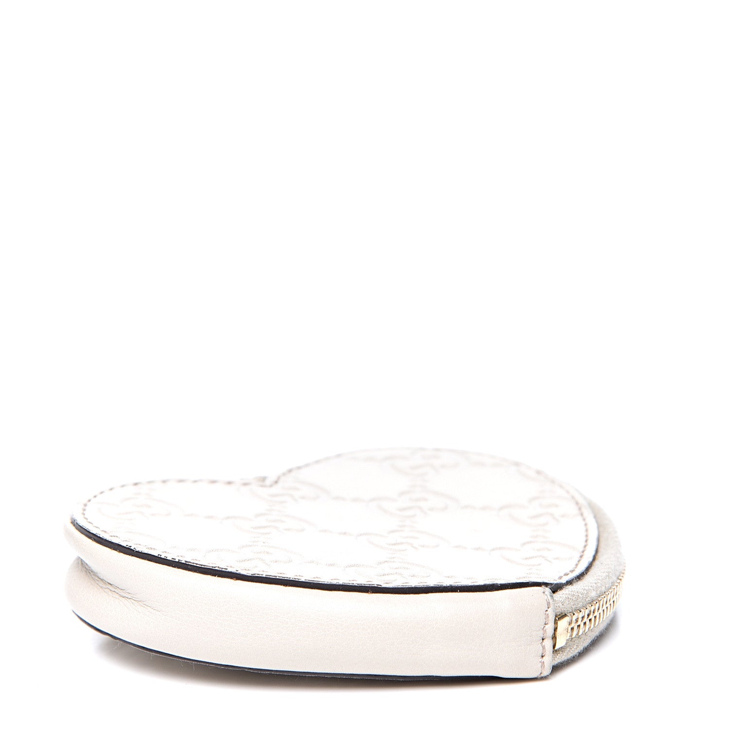 Gucci Guccissima Heart Coin Purse White 3 of 9
