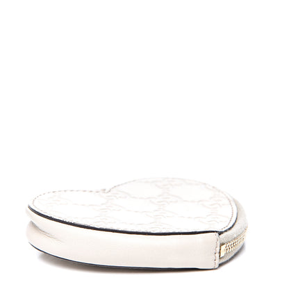 Gucci Guccissima Heart Coin Purse White 3 of 9