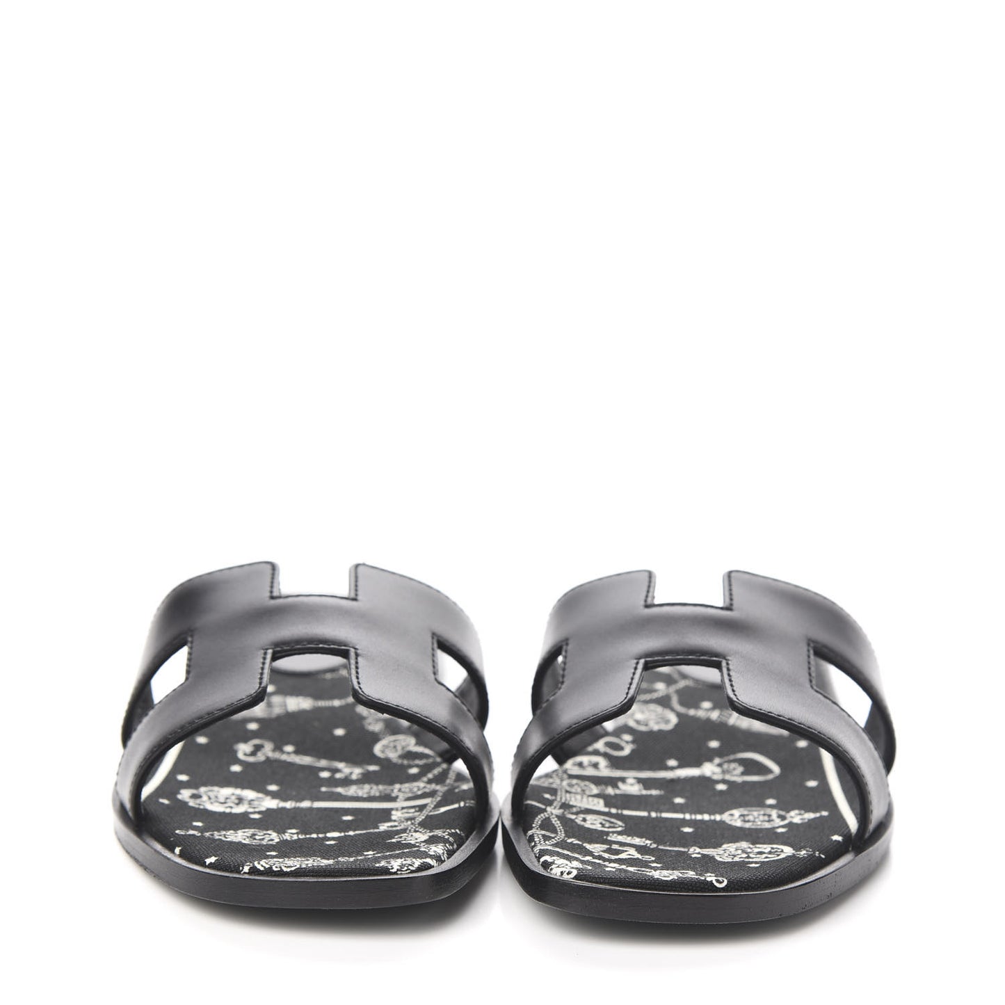 Calfskin Oran Sandals 36.5 Black