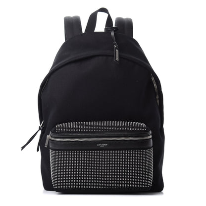 Saint Laurent Canvas City Studded Backpack Black 1 of 9