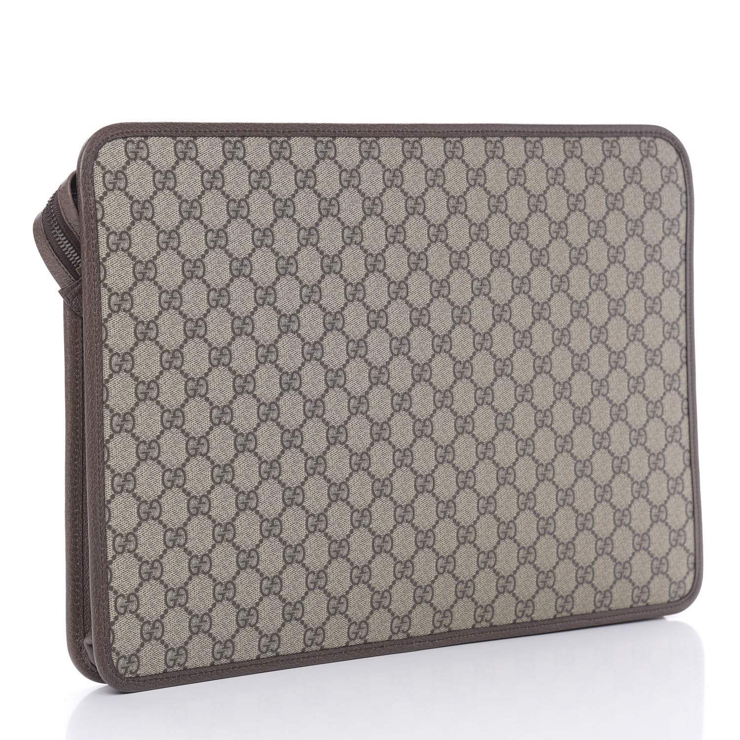 Gucci GG Supreme Monogram Textured Calfskin Web Ophidia Documents Holder Beige Ebony New Acero 3 of 7