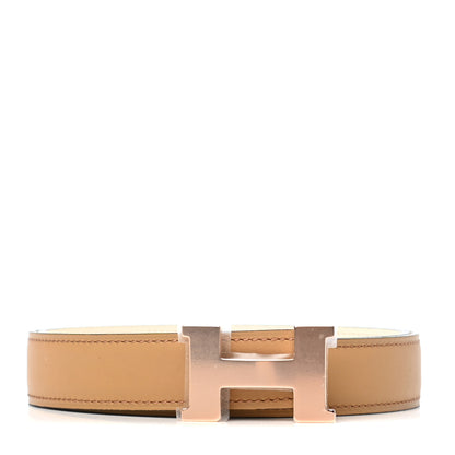 Hermes Swift Epsom 24mm Mini Constance H Belt 75 Biscuit Nata 1 of 9