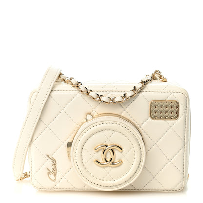 Chanel Lambskin Quilted Coco Click Bag White 1 of 10