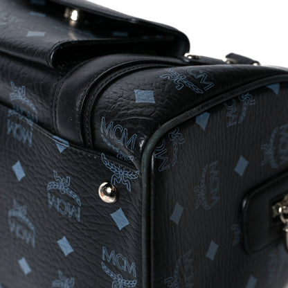 MCM Visetos Boston Bag Black 9 of 13