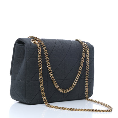 Saint Laurent Jersey Wool Patchwork Monogram Medium Jamie Baguette Deep Green 3 of 8