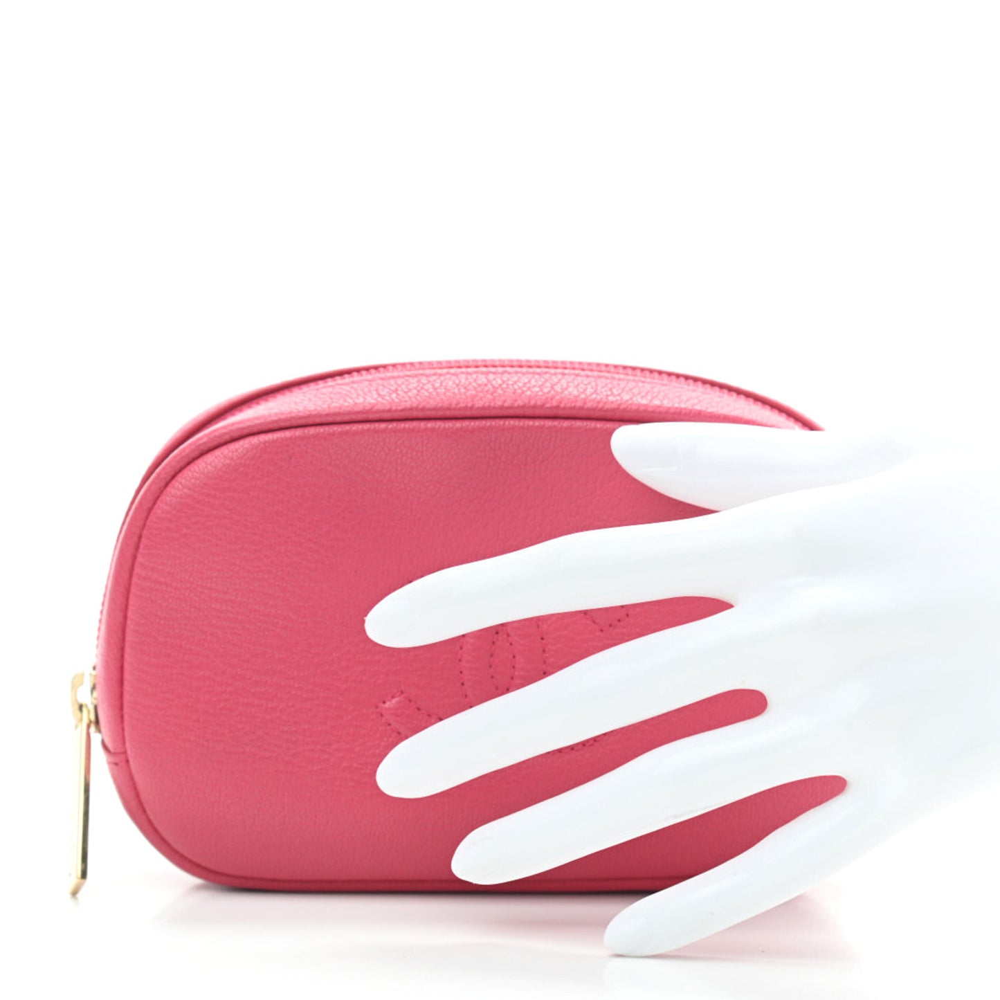 Goatskin CC Cosmetic Case Pink