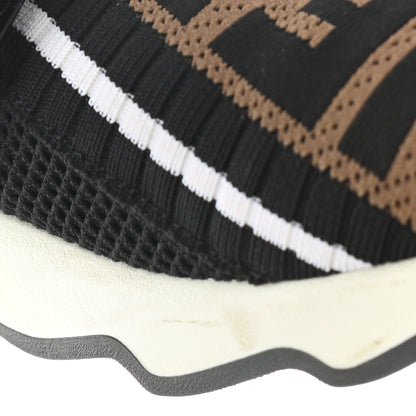 Fendi Stretch Yarn FF Stiff Band Rockoko Sneakers 36 Black White Tobacco 9 of 12