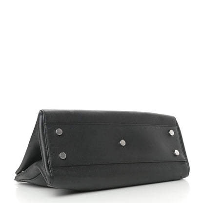 Saint Laurent Grained Calfskin Medium Rive Gauche Cabas Black 4 of 9