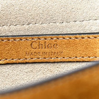 Chloe Suede Calfskin Braided Small Hudson Shoulder Bag Caramel 7 of 14
