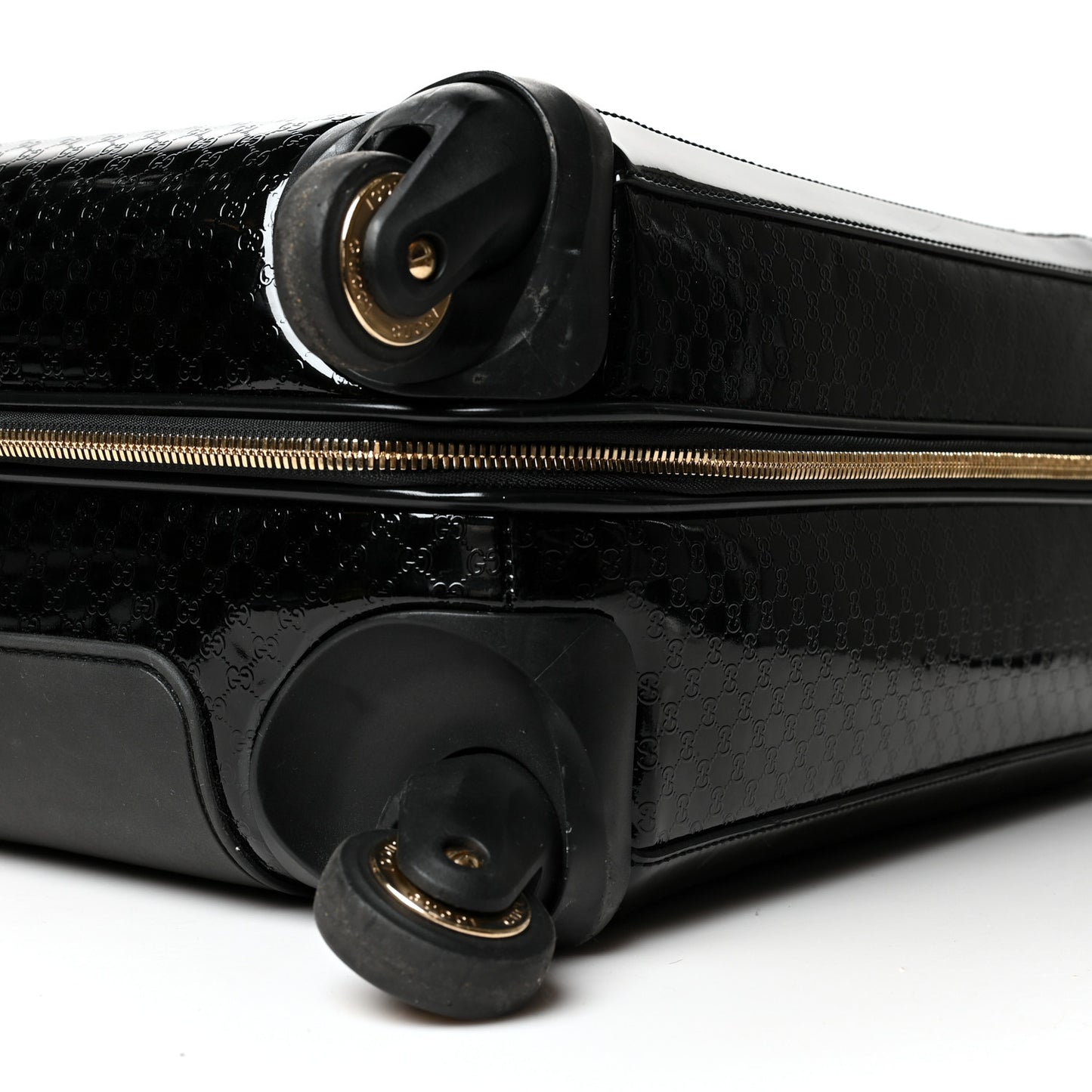 Patent Microguccissima Carry On Suitcase Black