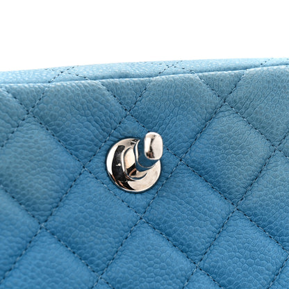 Chanel Iridescent Caviar Quilted Extra Mini Flap Light Blue 12 of 13