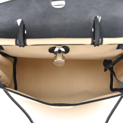 Hermes Military Toile Vache Hunter Herbag Zip Retourne 31 PM Beton Black 6 of 13