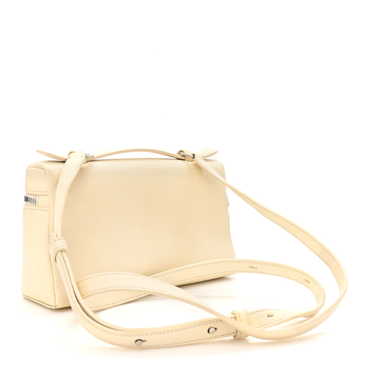 Grained Calfskin L19 Extra Pocket Pouch Whisper White