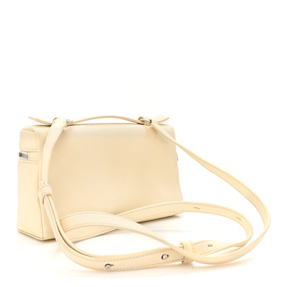 Loro Piana Grained Calfskin L19 Extra Pocket Pouch Whisper White 3 of 13