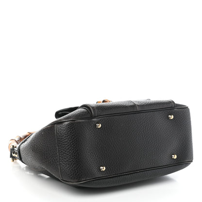 Gucci Calfskin Bamboo Top Handle Bag Black 4 of 9
