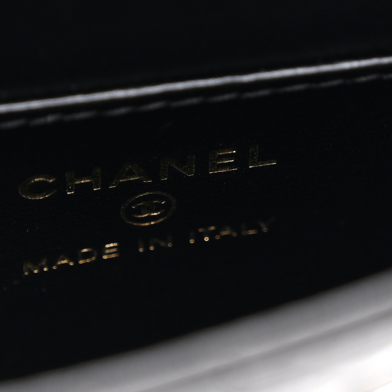 Chanel Patent Calfskin Quilted Chain Hoop Bag Black 6 of 10