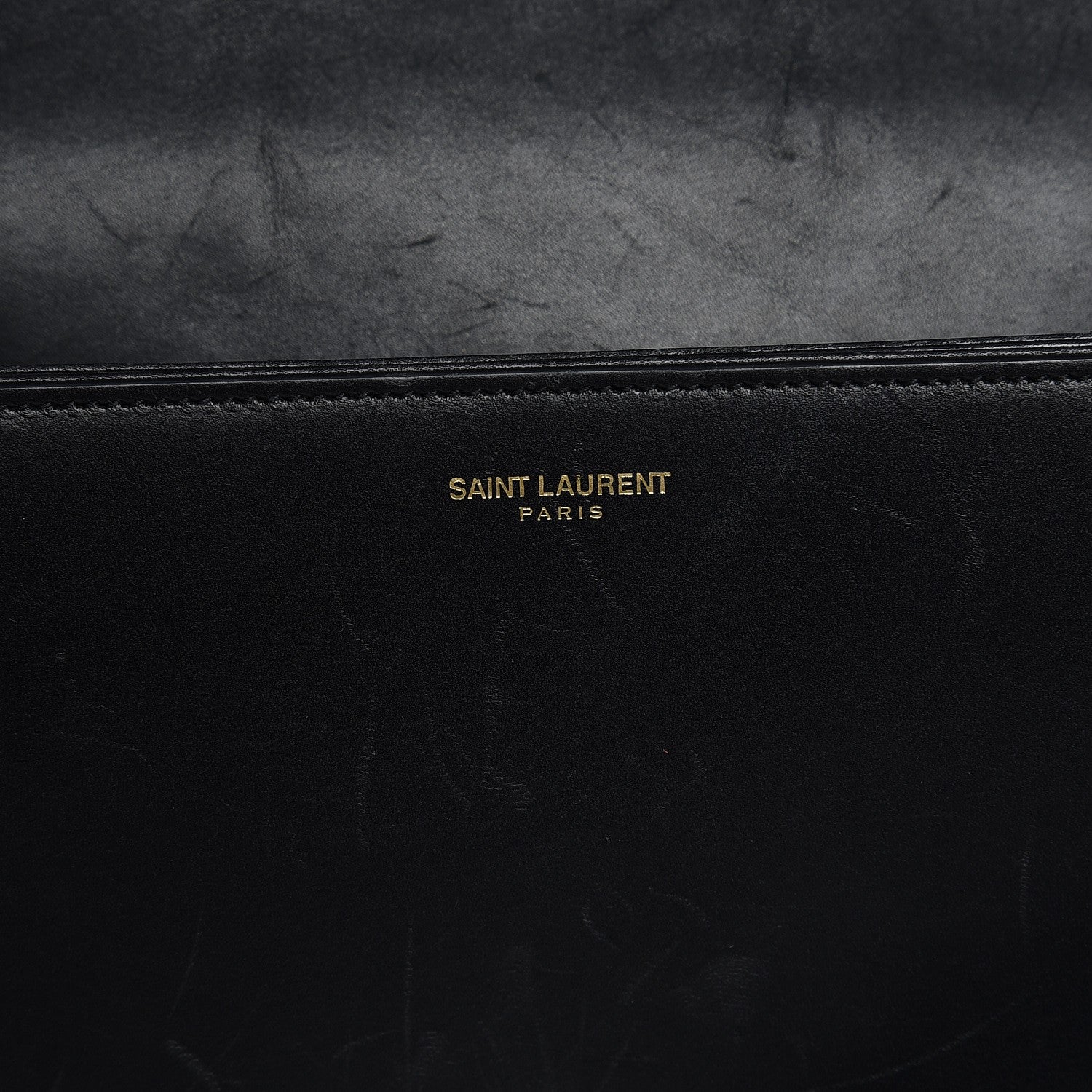Saint Laurent Smooth Calfskin Medium Classic Monogram Universite Bag Black 7 of 20