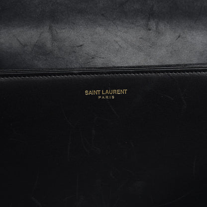 Saint Laurent Smooth Calfskin Medium Classic Monogram Universite Bag Black 7 of 20