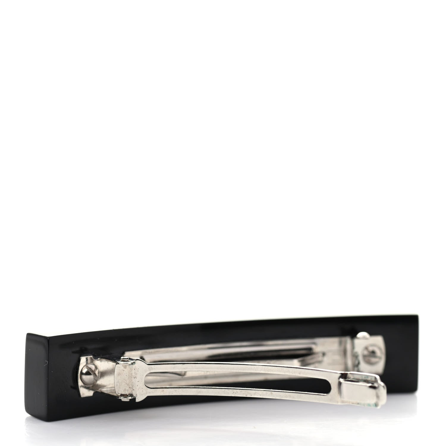 Chanel Resin Chain CC Hair Clip Barrette Black Pink 4 of 4